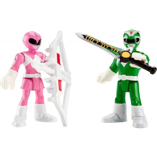  Fisher-Price Imaginext Power Rangers Green Ranger & Pink Ranger