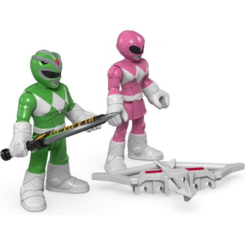  Fisher-Price Imaginext Power Rangers Green Ranger & Pink Ranger