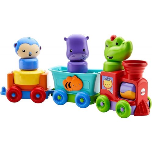  Fisher-Price Silly Safari Rattle & Roll Animal Train, Multicolor