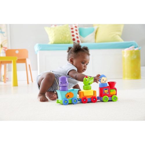  Fisher-Price Silly Safari Rattle & Roll Animal Train, Multicolor