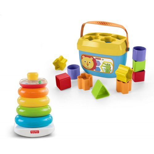  Fisher-Price Rock-a-Stack & Babys First Blocks Bundle [Amazon Exclusive]