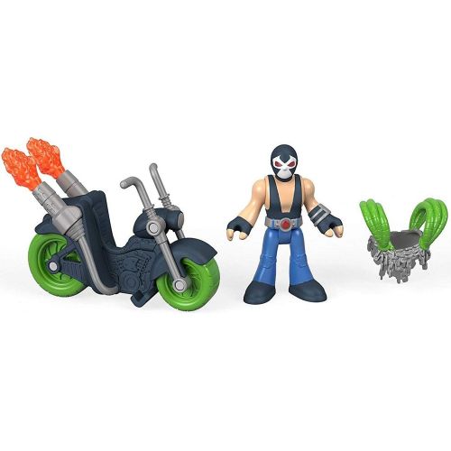  Fisher-Price Imaginext DC Super Friends Bane Action Figure and Motorcycle