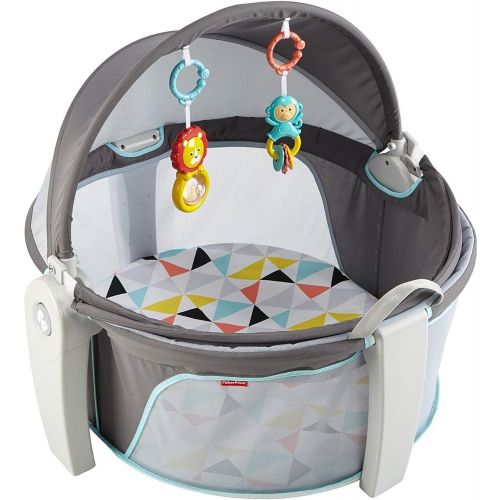  Fisher-Price On-the-Go Baby Dome, Grey/Blue/Yellow/White