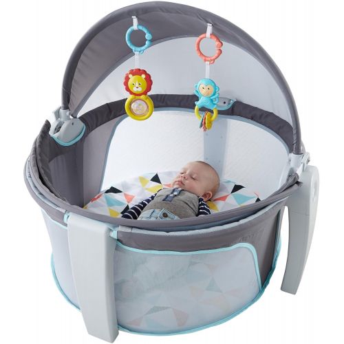  Fisher-Price On-the-Go Baby Dome, Grey/Blue/Yellow/White