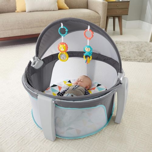  Fisher-Price On-the-Go Baby Dome, Grey/Blue/Yellow/White