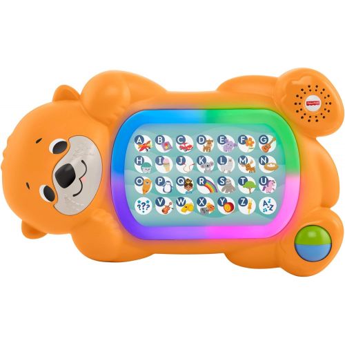  Fisher-Price Linkimals A to Z Otter - Interactive Educational Toy with Music and Lights for Baby Ages 9 Months & Up, Multicolor
