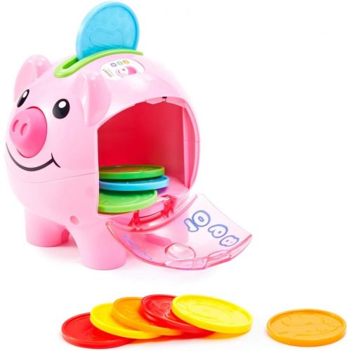  Fisher-Price Laugh & Learn Smart Stages Piggy Bank, Cha-ching! Get ready to cash in on playtime fun and learning!