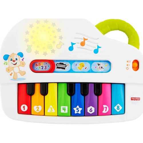  Fisher-Price Laugh & Learn Silly Sounds Light-up Piano, Multicolored