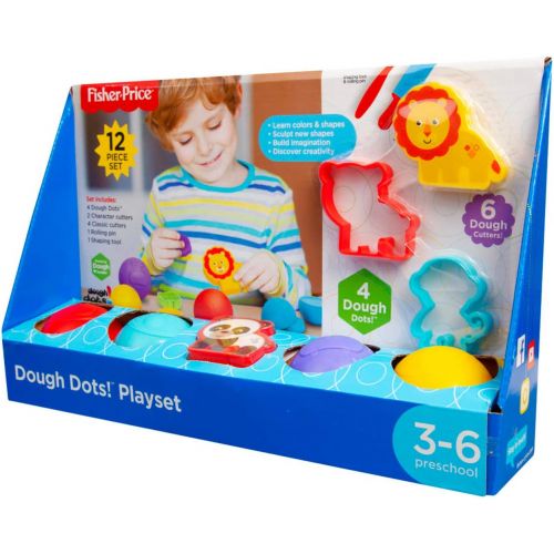  Fisher-Price Dough Dots 12pc Play Set Molding Clay