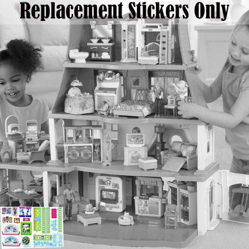  Fisher-Price Replacement Parts for Family Dollhouse Loving Family Dollhouse BFR48 - Replacement Stickers