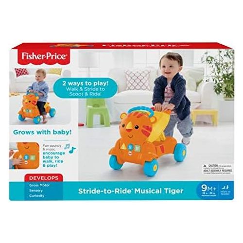  Fisher-Price Stride-to-Ride Musical Tiger, Multicolor