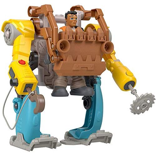  Fisher-Price Rescue Heroes Carlos Kitbash Figure & M.A.N.N.I.E. Mech Suit