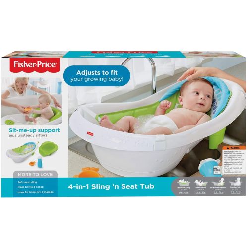  Fisher-Price 4-in-1 Sling n Seat Tub, Pink (FBM94)