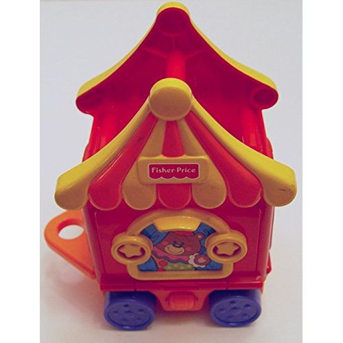  1998 Fisher Price Little People Replacement Circus Carnival Big Top Teddy Bear Train Car