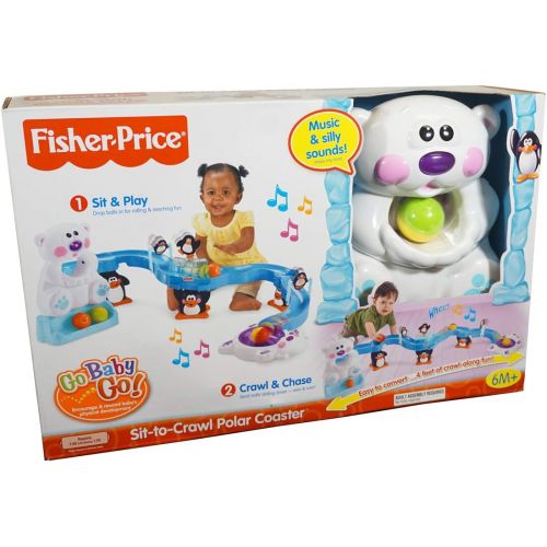  Fisher-Price Go Baby Go Sit-to-Crawl Polar Coaster