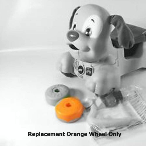  Fisher-Price Replacement Orange Wheel Laugh and Learn Stride-to-Ride Puppy W9740 - Includes 1 Orange Wheel for Ride-On Toy