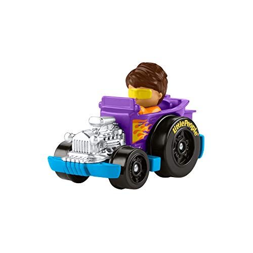  Fisher-Price Little People Wheelies Hot Rod - GMJ23 ~ Purple and Blue Collectible Car