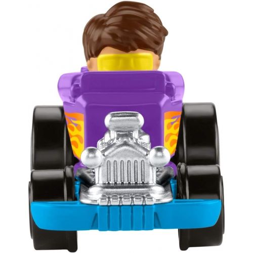  Fisher-Price Little People Wheelies Hot Rod - GMJ23 ~ Purple and Blue Collectible Car