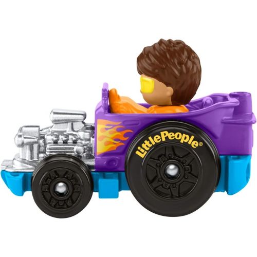  Fisher-Price Little People Wheelies Hot Rod - GMJ23 ~ Purple and Blue Collectible Car