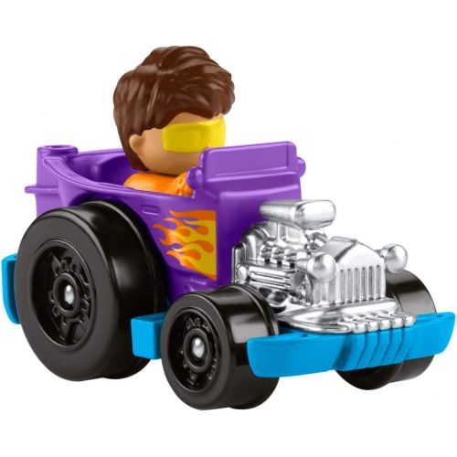  Fisher-Price Little People Wheelies Hot Rod - GMJ23 ~ Purple and Blue Collectible Car