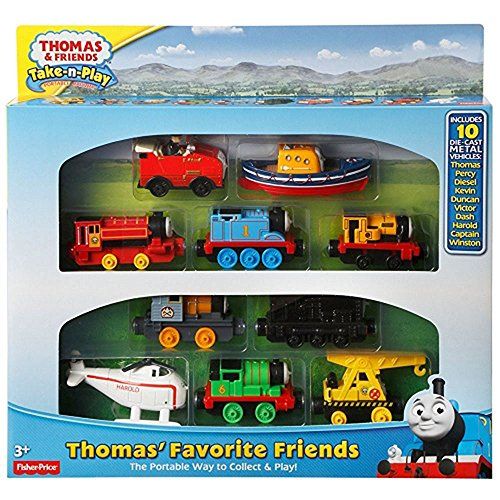  Fisher-Price Thomas & Friends Take-n-Play Exclusive Thomas Favorite Friends 10-Die-cast Vehicle Gift Set