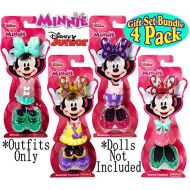 Fisher-Price Disney Junior Minnie Mouse Snap-On Fashions Dance, Bedtime, Summer & Winter Complete Gift Set Bundle - 4 Pack