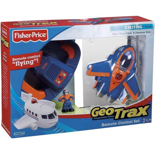  Fisher Price Remote Control GeoAir Plane Blue Flash and Dynamo Dan