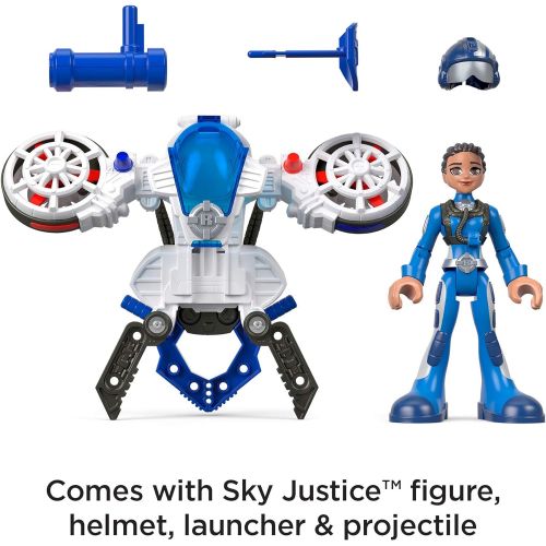  Fisher-Price Rescue Heroes Sky Justice & Hover Pack, Figure & Accessories Set