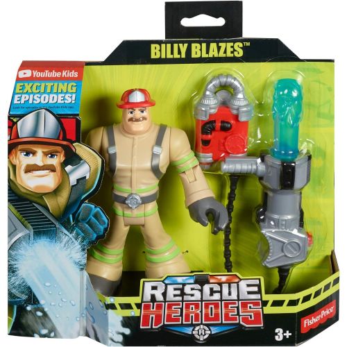  Fisher-Price Rescue Heroes Billy Blazes, 6-Inch Figure with Accessories