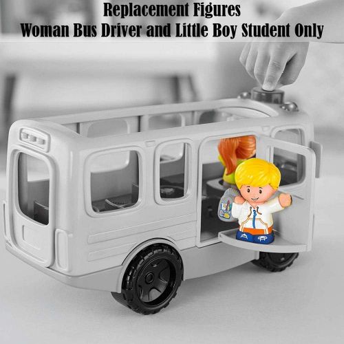  Replacement Parts for Little People School Bus - Fisher-Price Little People Sit with Me School Bus Playset DJB52 ~ Includes 2 Replacement Figures ~ Woman Bus Driver and Little Boy