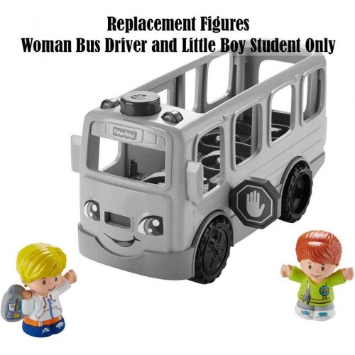  Replacement Parts for Little People School Bus - Fisher-Price Little People Sit with Me School Bus Playset DJB52 ~ Includes 2 Replacement Figures ~ Woman Bus Driver and Little Boy