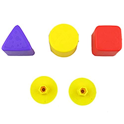  Replacement Parts for Stride-to-Ride Puppy - Fisher-Price Laugh and Learn Stride-to-Ride Puppy W9740 - Replacement 1 Square, 1 Triangle, 1 Cylinder, and 2 Hubs