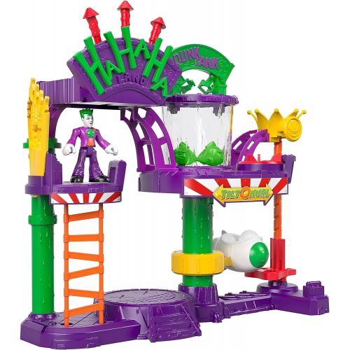  Fisher-Price IMAGINEXT DC Super Friends The Joker Laff Factory, Multi Color, Model:GBL26