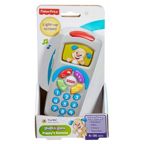  Fisher-Price 887961256321 Laugh and Learn Puppys Remote, Electronic Educational Toddler Toy with Music, Lights, Colours and Phrases, Suitable for 6 Months Plus