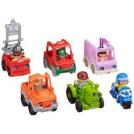 Fisher-Price Little People Friendly Neighborhood Vehicle Gift Set, Toddlers Explore Different Roles People Play in Their Neighborhood with This Set Featuring 6 Roll-Along Vehicles