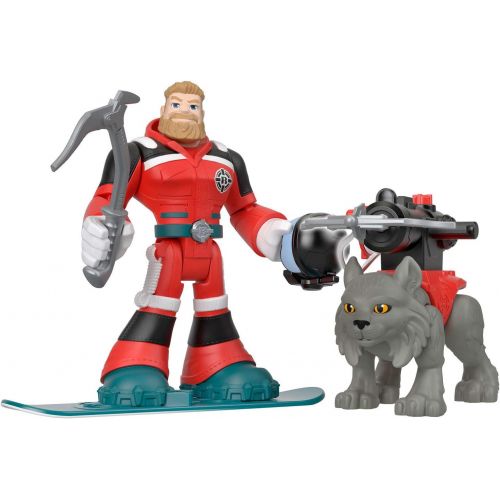  Fisher-Price Rescue Heroes Al Valanche & Claws Figure Set