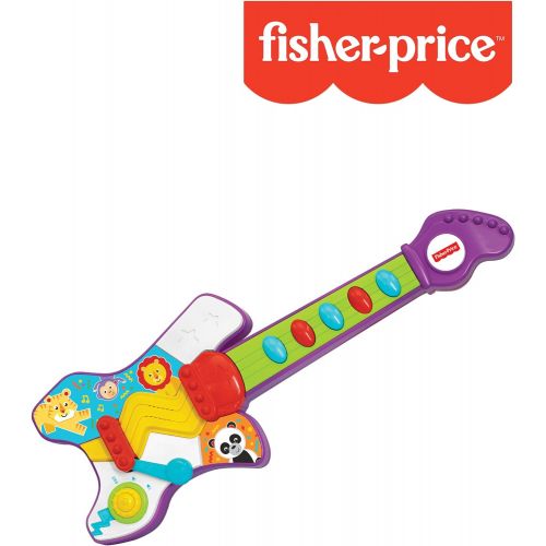  Fisher-Price  Jump N Jam Guitar, Realistic Electronic Musical Toy, Developmental Musical Instrument, Educational Toy, Learn to Play Guitar, Toddler, Ages 2+