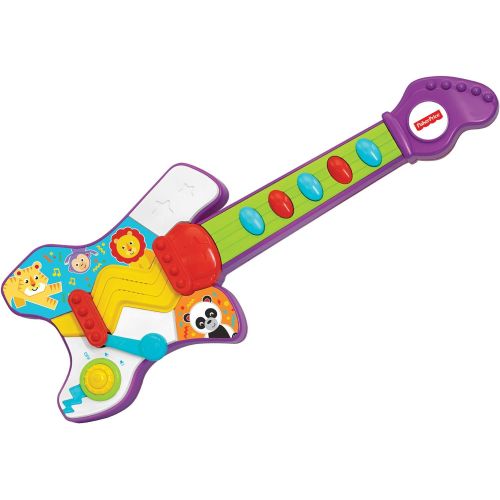  Fisher-Price  Jump N Jam Guitar, Realistic Electronic Musical Toy, Developmental Musical Instrument, Educational Toy, Learn to Play Guitar, Toddler, Ages 2+