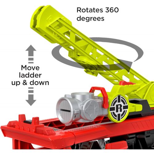  Fisher-Price Rescue Heroes Transforming Fire Truck with Lights & Sounds, Multicolor, Model:GFW30