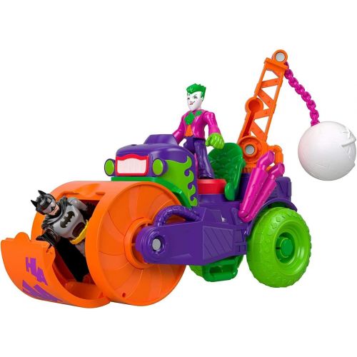  Fisher-Price Imaginext DC Super Friends The Joker Steamroller, Figure and Vehicle Set for Preschool Kids Ages 3 Years & up