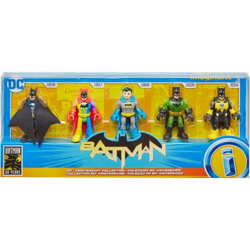  Fisher-Price Imaginext DC Super Friends Batman 80th Anniversary Collection, Figure 5-Pack, Amazon Exclusive