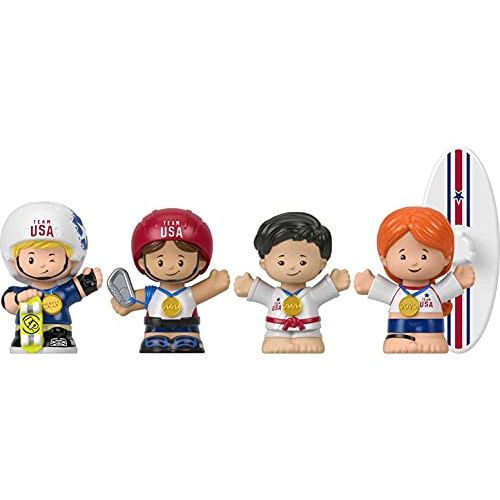  Fisher-Price Little People Collector Team USA 2020 Sports Set, 4 Toddler Friendly Athlete Figures in Gift Package for Fans Ages 1 to 101 Years