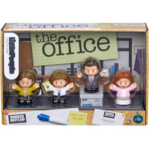  Thomas & Friends Fisher-Price Little People Collector The Office Figure Set, 4 character figures from the American TV show in a giftable package