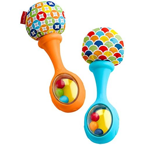  Fisher-Price Rattle n Rock Maracas, Blue/Orange [Amazon Exclusive]