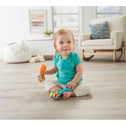  Fisher-Price Rattle n Rock Maracas, Blue/Orange [Amazon Exclusive]