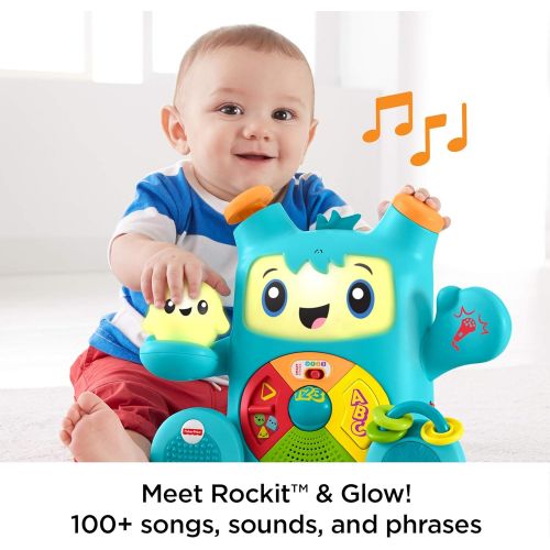  Fisher-Price Dance & Groove Rockit, Interactive Musical Infant Toy [Amazon Exclusive], Multicolor (FNV41)