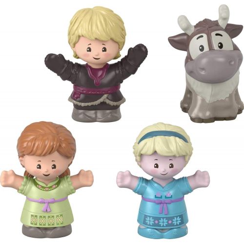  Fisher Price Little People ? Disney Frozen Young Anna and Elsa & Friends, Set of 4 Character Figures for Toddlers and Preschool Kids