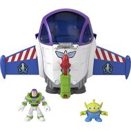 Fisher Price Imaginext Disney Pixar Toy Story Buzz Lightyear Space Mission Playset with 2 figures for preschool kids ages 3 to 8 years