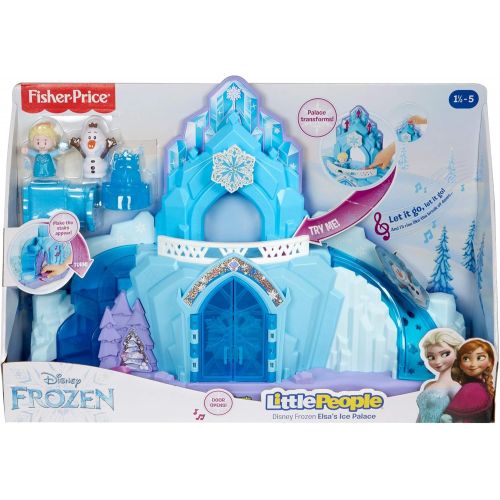  Fisher Price Little People Disney Frozen Elsas Ice Palace, Musical Light Up Playset