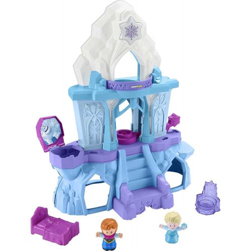  Fisher Price Little People ? Disney Frozen Elsa’s Enchanted Lights Palace Musical Playset with Anna and Elsa Figures for Toddlers and Preschool Kids